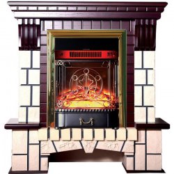 Каминокомплект Interflame Экстер М махагон с очагом Majestic FX M Brass