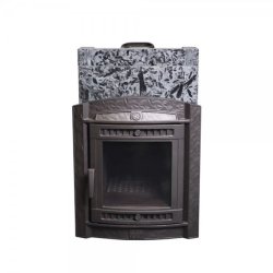 Печь банная PROMetall Атмосфера L в облицовке Пироксенит Элит+Корзина