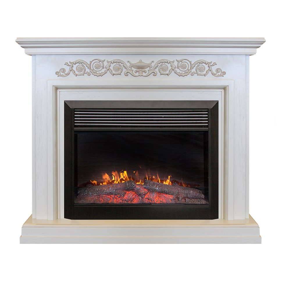 Каминокомплект RealFlame Leticia 26 WT с очагом MoonBlaze LUX Black