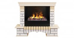 Каминокомплект RealFlame Country 26 WT с очагом 3D Cassette 630 + Black вставка