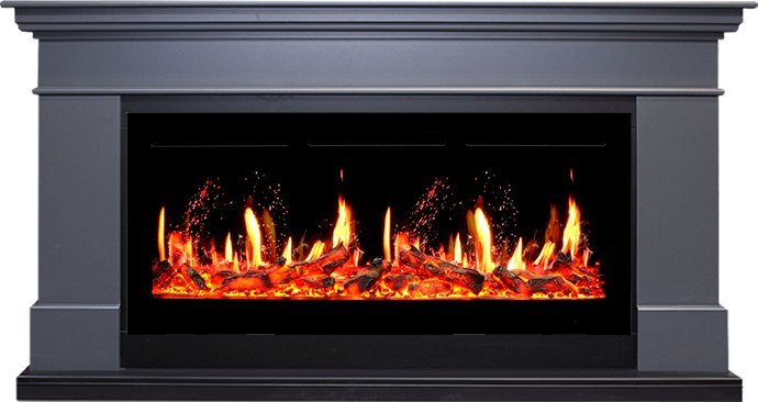 Каминокомплект Royal Flame California с очагом 5D V-ART 40 серый графит