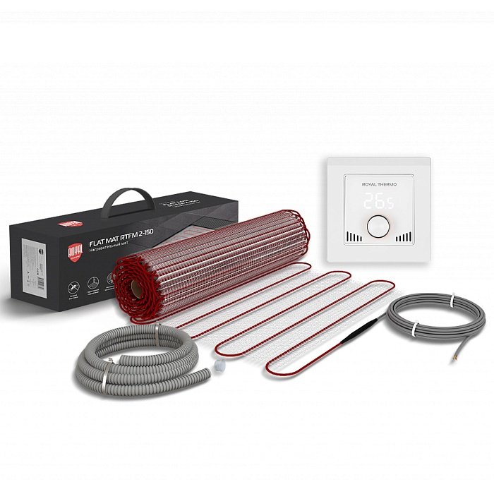 Комплект теплого пола Royal Thermo Flat Mat RTFM 2-150-2 с терморегулятором RTI-16
