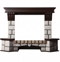 Портал Interflame Экстер темный дуб угловой под очаги Panoramic 33