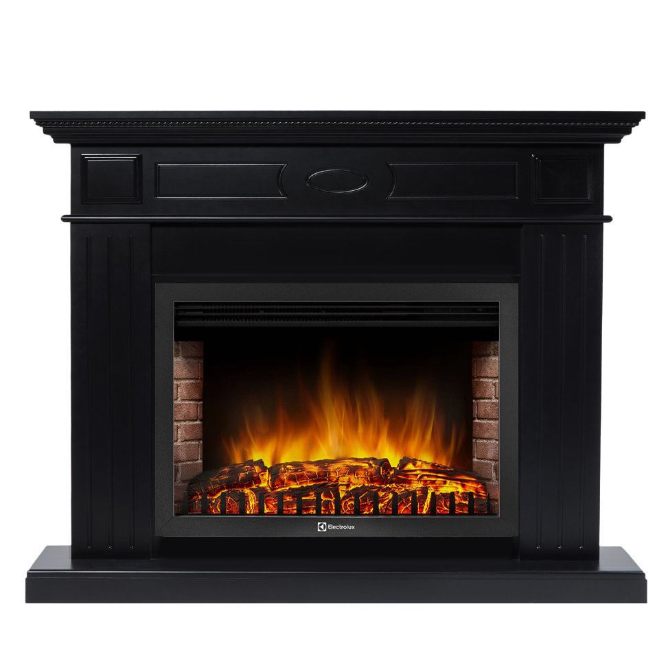 Каминокомплект Firelight Bianco 30 с очагом Electrolux EFP/P-3020LS черная эмаль