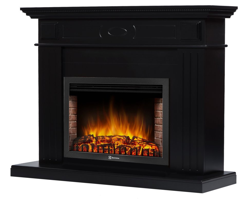 Каминокомплект Firelight Bianco 30 с очагом Electrolux EFP/P-3020LS черная эмаль