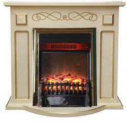 Каминокомплект Interflame Аспен бежевый патина с очагом Fobos FX M Brass