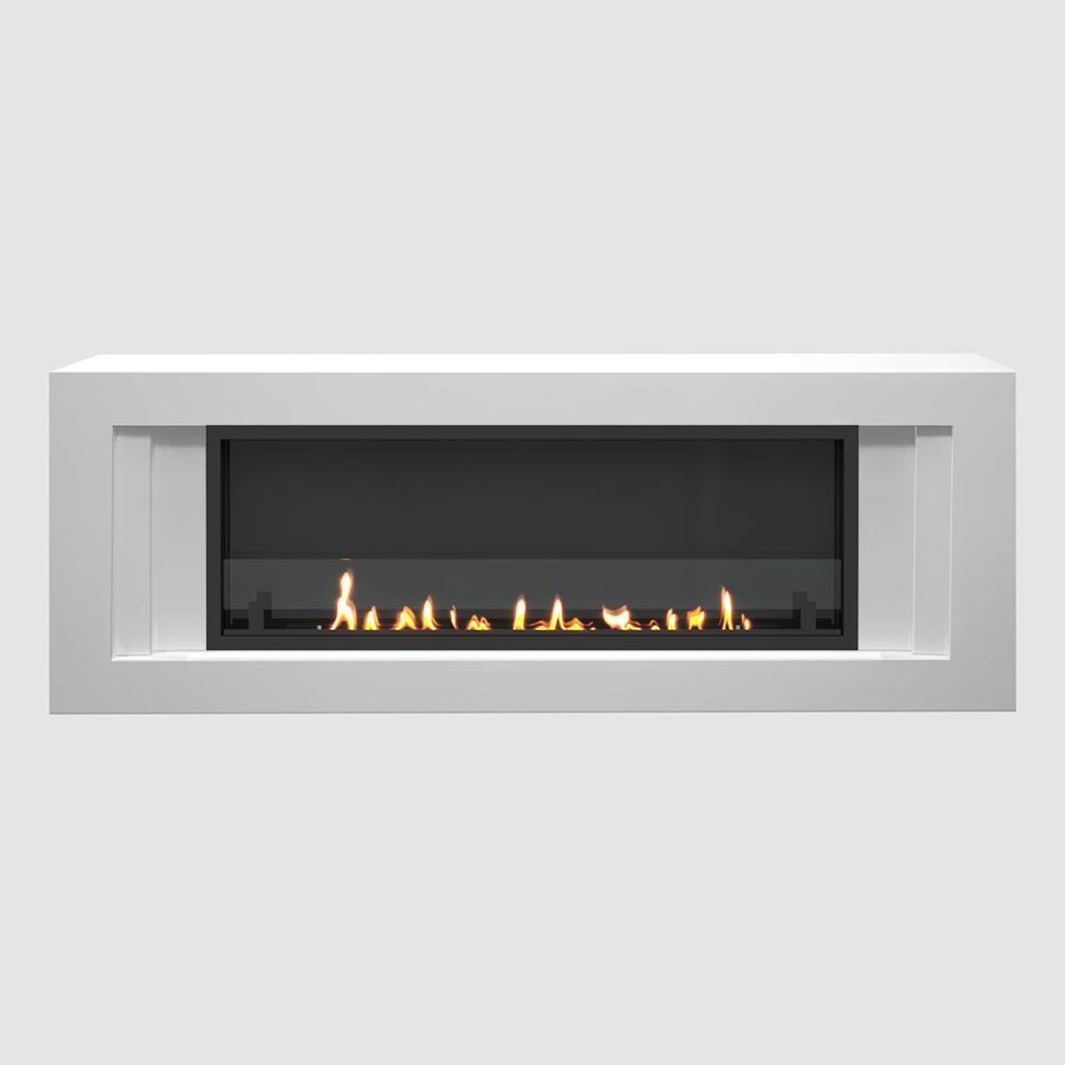 Встроенный портальный биокамин SteelHeat Line Long стекло стемалит