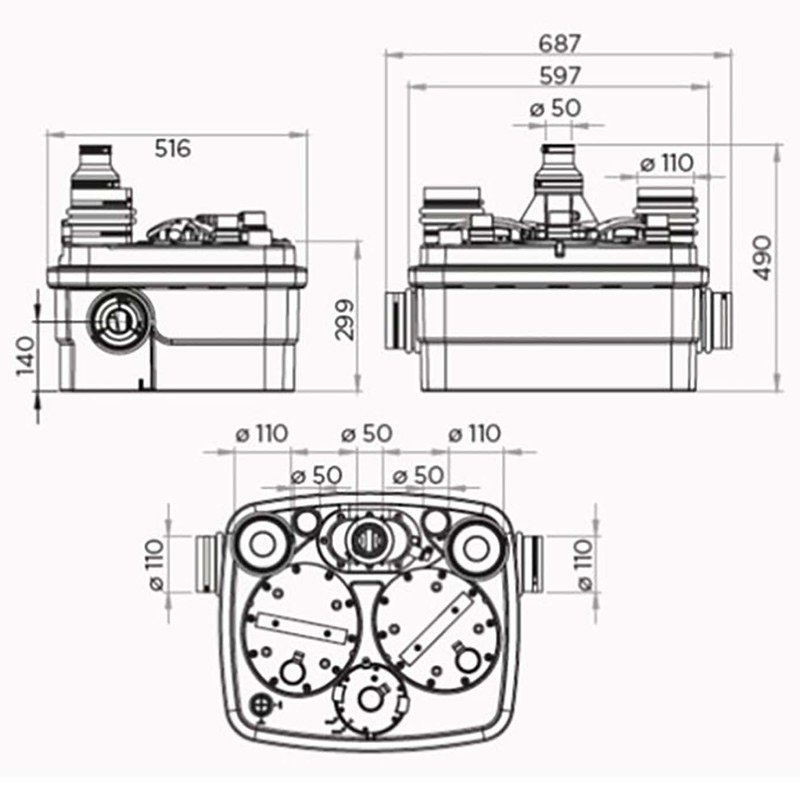 Канализационная установка SFA SANICUBIC 2 Pro NM