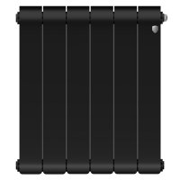 Биметаллический радиатор отопления Royal Thermo Infinity 500 6 секций Noir Sable