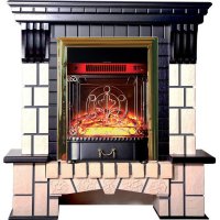 Каминокомплект Interflame Экстер М венге с очагом Majestic FX M Brass