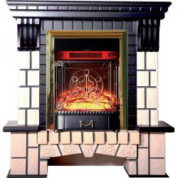 Каминокомплект Interflame Экстер М венге с очагом Majestic FX M Brass