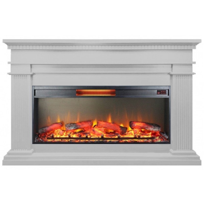 Каминокомплект Interflame Грейс белый с очагом Foton 42 LED FX QZ