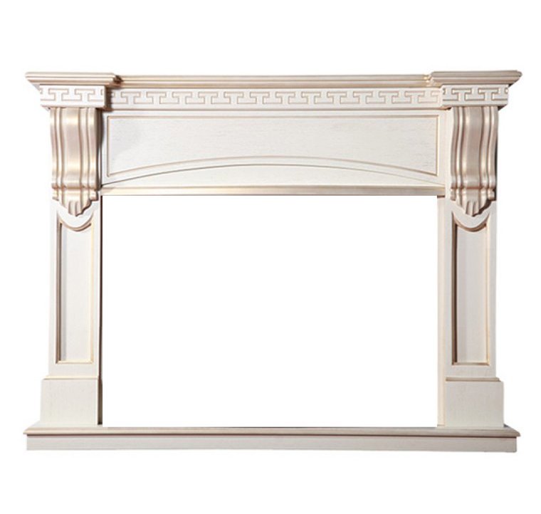 Портал Interflame Мюнхен под очаг Antares 33 бежевый с золотой патиной