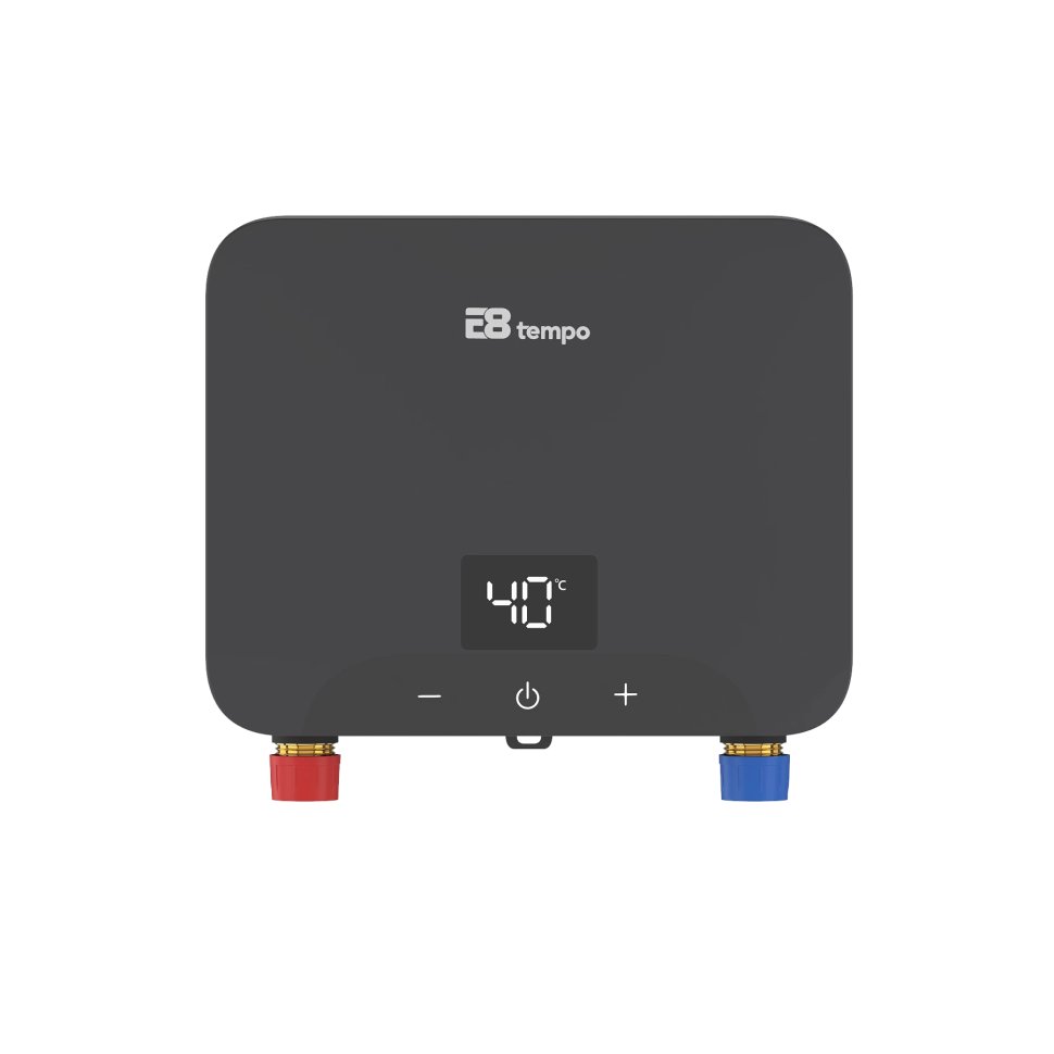 Проточный электрический водонагреватель E8 tempo KLE60 серый пластик