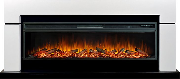 Каминокомплект Royal Flame Lindos с очагом Vision 60 LOG LED белый с черным