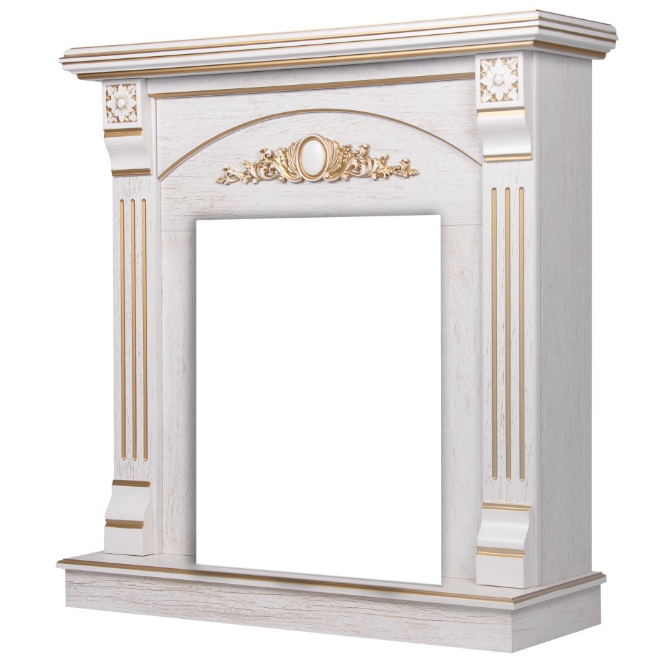 Портал Firelight Barocco Classic белый дуб с золотой патиной