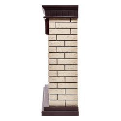 Портал Firelight Bricks 30 камень бежевый/шпон темный дуб