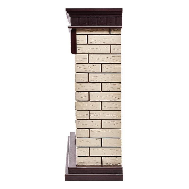 Портал Firelight Bricks 30 камень бежевый/шпон темный дуб