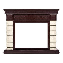 Портал Firelight Bricks 30 камень бежевый/шпон темный дуб