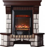 Каминокомплект Interflame Экстер М махагон угловой с очагом Fobos FX M Black