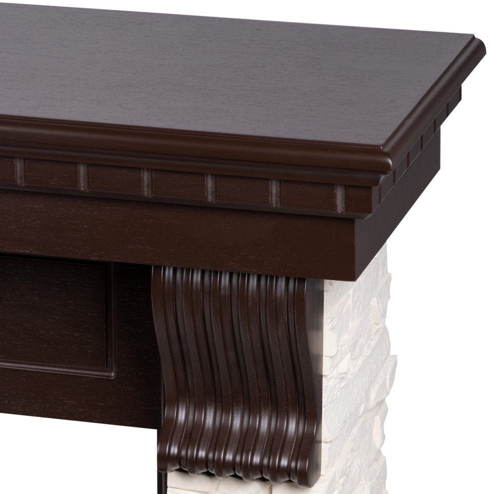 Портал Firelight Michigan 60 камень молочный/шпон темный дуб