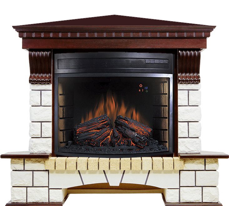 Каминокомплект Royal Flame Pierre Luxe угловой c очагом Dioramic 28 LED FX