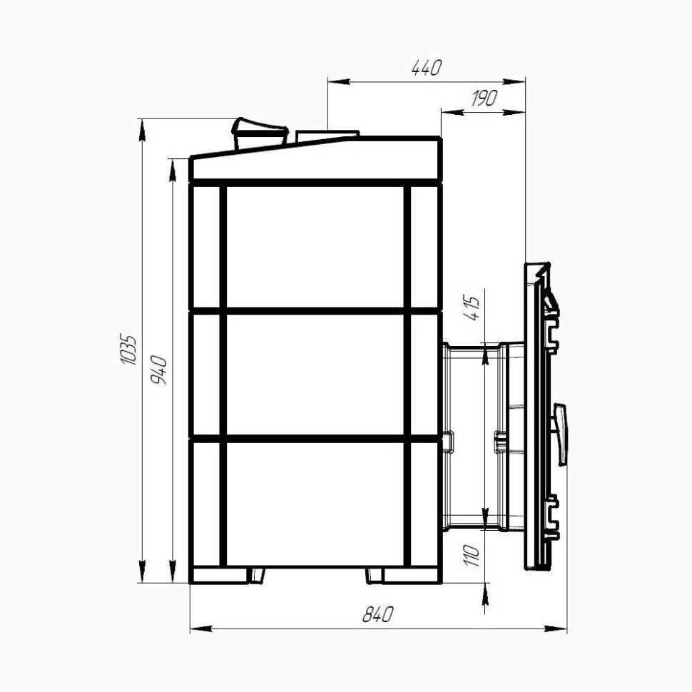 Печь банная PROMetall Атмосфера XL в облицовке Амфиболит