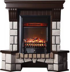 Каминокомплект Interflame Экстер М темный дуб угловой с очагом Fobos FX M Black