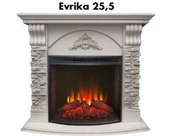 Каминокомплект RealFlame Athena GR STD/EUG/25/25'5 WT с очагом Evrika 25,5 LED