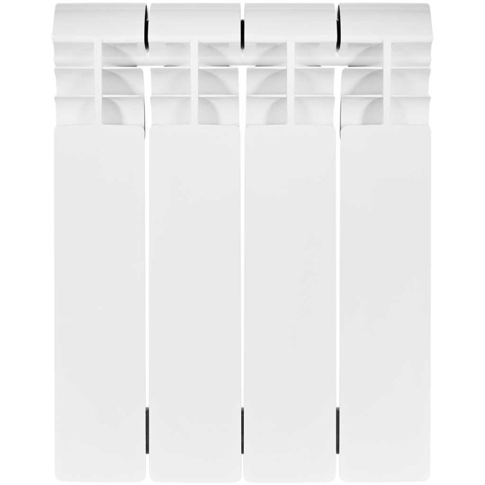 Биметаллический радиатор отопления Stout Vega 350 4 секции боковое подключение белый RAL 9016