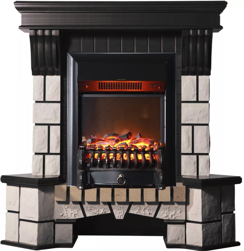 Каминокомплект Interflame Экстер М венге угловой с очагом Fobos FX M Black