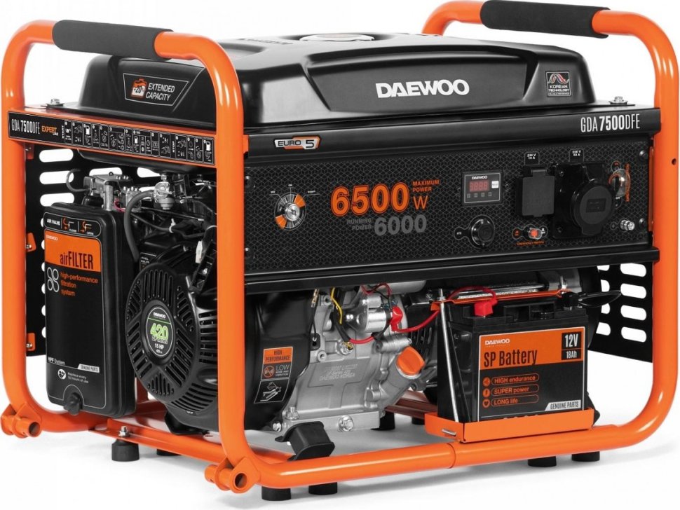 Генератор бензиновый газовый Daewoo GDA 7500 DFE
