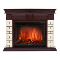 Каминокомплект Firelight Bricks 30 с очагом Electrolux EFP/P-3020LS камень бежевый/шпон темный дуб