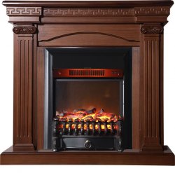 Каминокомплект Interflame Афина средний дуб с очагом Fobos FX M Black