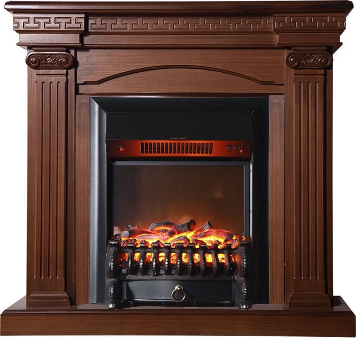 Каминокомплект Interflame Афина средний дуб с очагом Fobos FX M Black