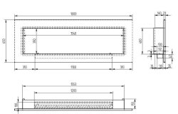 Биокамин Zefire Elliot Horizontal 1800