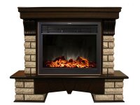 Каминокомплект RealFlame Country Rock 26 с очагом MoonBlaze LUX Black/Brass