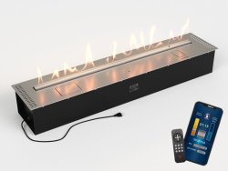 Автоматический биокамин Lux Fire Smart Flame 1400 RC Inox