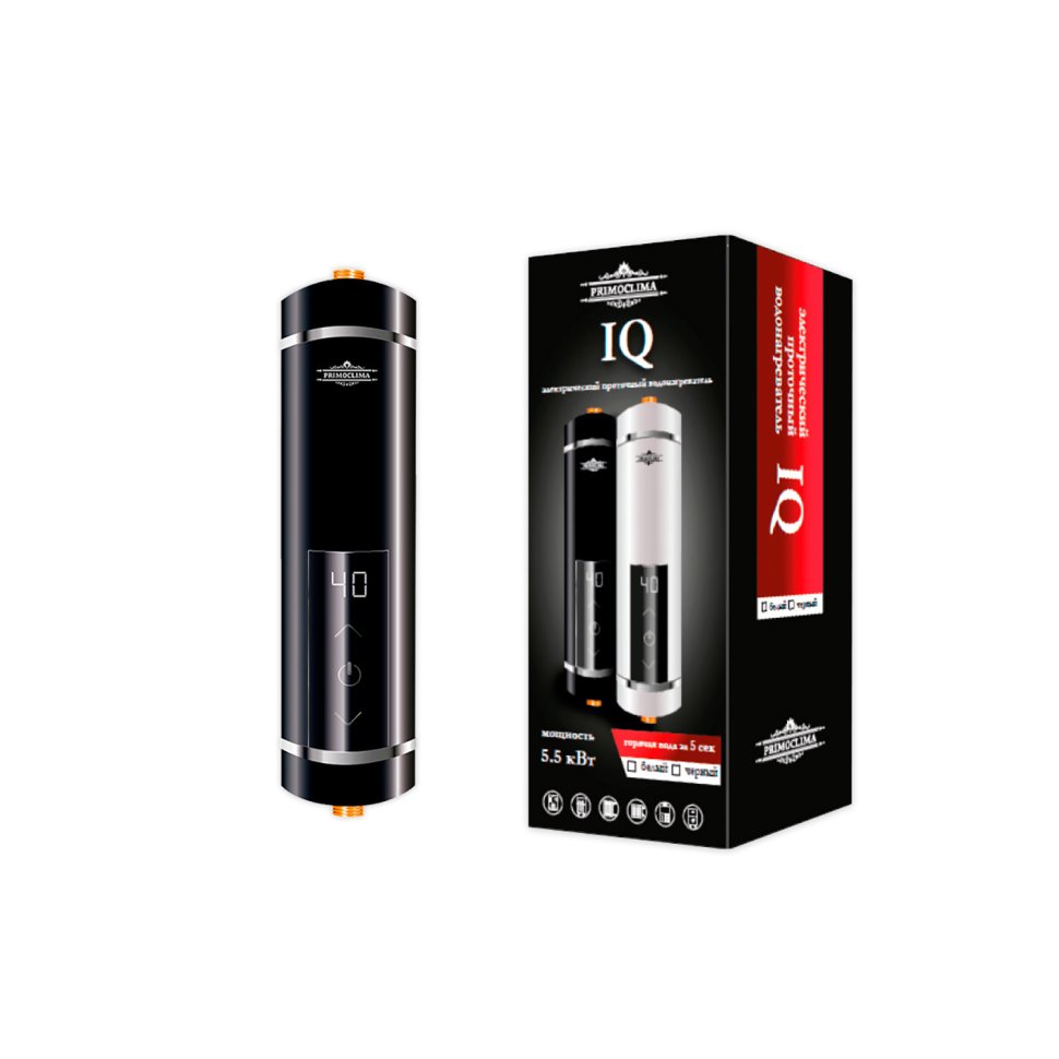 Проточный электрический водонагреватель Primoclima IQ 5.5 кВт черный