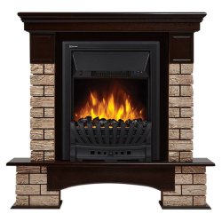 Каминокомплект Firelight Forte Wood Classic с очагом Electrolux EFP/P-1020LS камень коричневый/шпон темный дуб