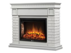 Каминокомплект Firelight Bricks 30 с очагом Electrolux EFP/P-3020LS камень белый/белая эмаль