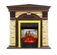 Каминокомплект Royal Flame Dublin угловой с очагом Majestic FX M Brass