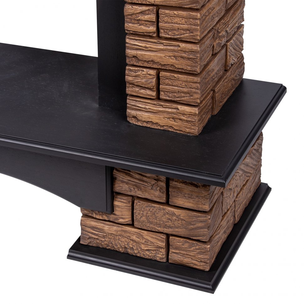 Портал Firelight Forte Wood Classic камень темный/шпон венге