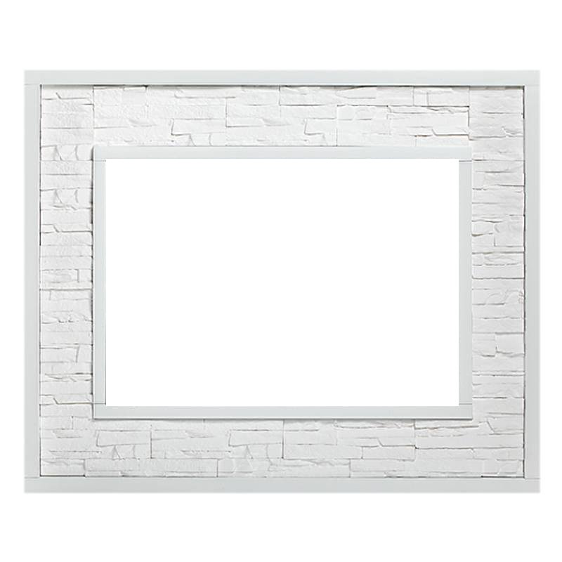 Портал Firelight Loft 30 камень белый/белая эмаль