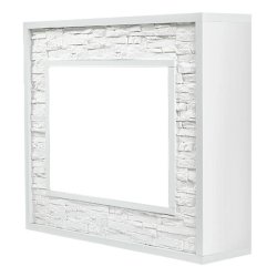 Портал Firelight Loft 30 камень белый/белая эмаль