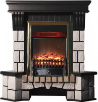 Каминокомплект Interflame Экстер М венге угловой с очагом Fobos FX M Brass