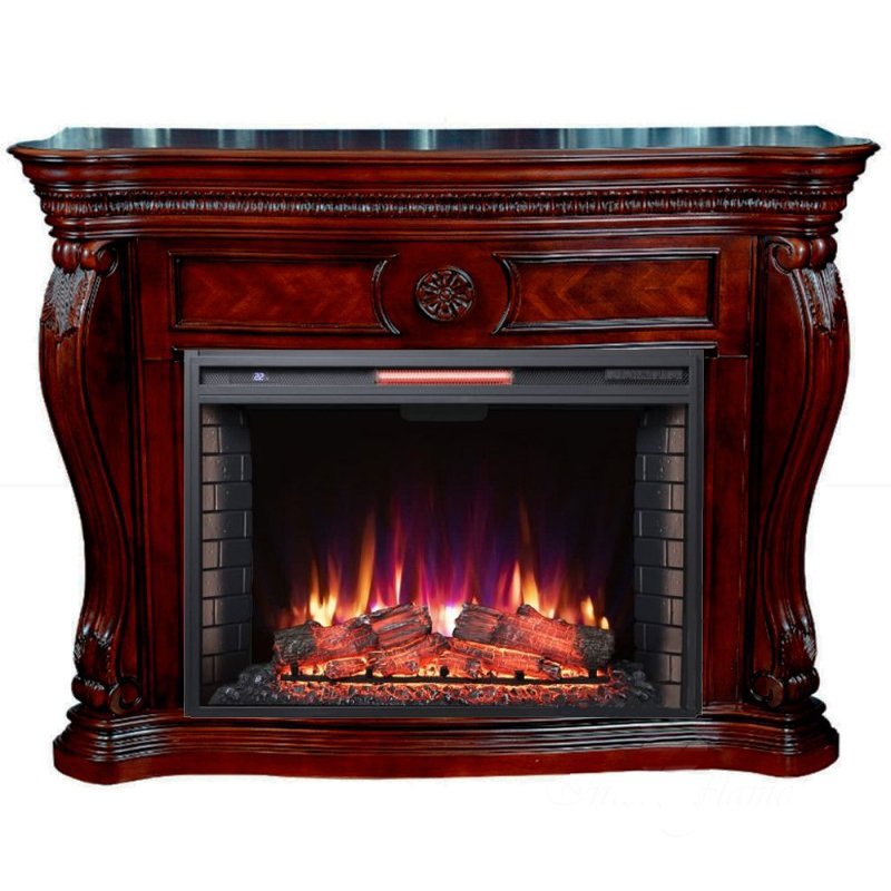 Каминокомплект Interflame Лексингтон с очагом Antares 33 LED FX QZ махагон