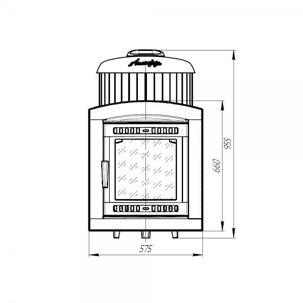 Печь банная PROMetall Атмосфера L в ламелях Россо Леванто наборный рисунок