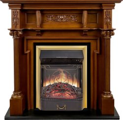 Каминокомплект Royal Flame Oxford с очагом Majestic FX M Brass орех