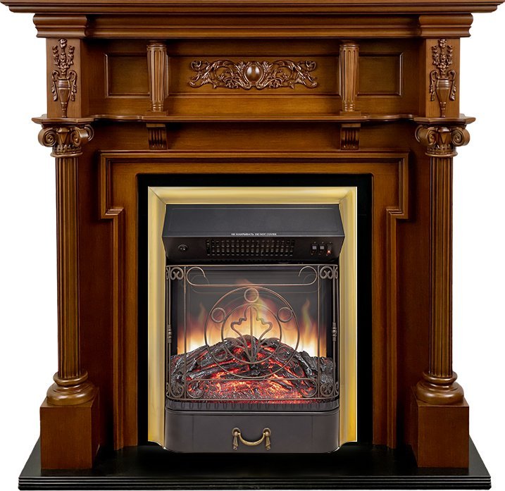 Каминокомплект Royal Flame Oxford с очагом Majestic FX M Brass орех